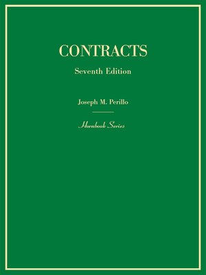 cover image of Contracts, 7th (Hornbook Series)